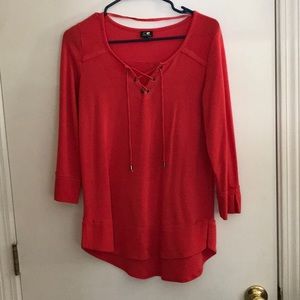 Orange tunic top